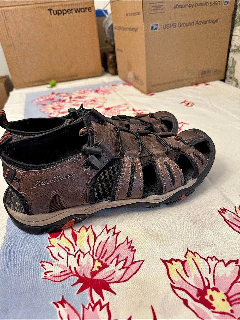 Keen Troy Leather Sandals Brown & Black US 13